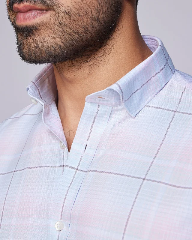 Oxford Checked Shirt - Pink & Light Blue