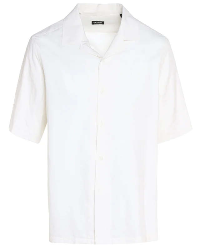 Cream Crossover Blend Short Sleeve Sportshirt