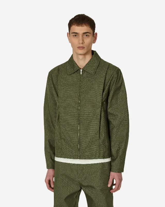 Pleat Bomber Jacket Green