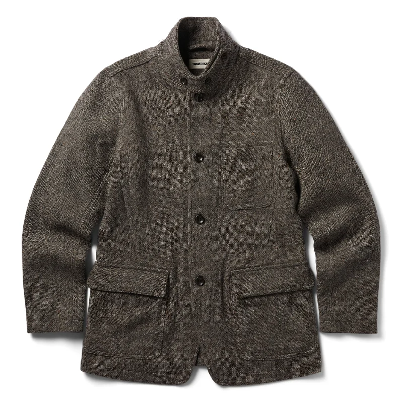 The Gibson Jacket in Khaki Donegal Wool