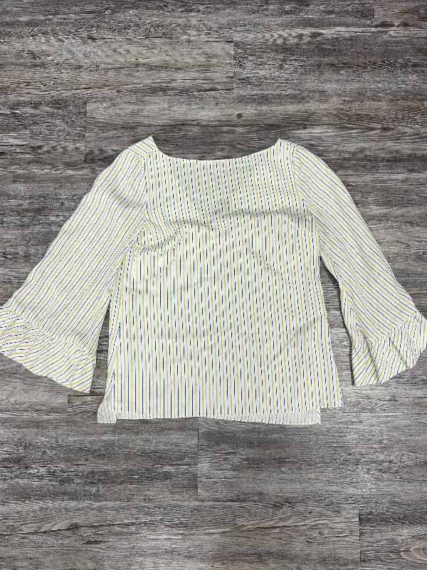 Striped Pattern Top Long Sleeve Designer Massimo Dutti, Size S