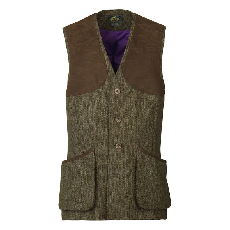 Laksen Men's Herringbone Kirkton Tweed Leith Shooting Vest