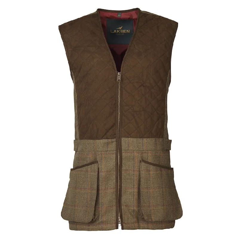 Laksen Men's Woolston Tweed Glenogil Zip Shooting Vest