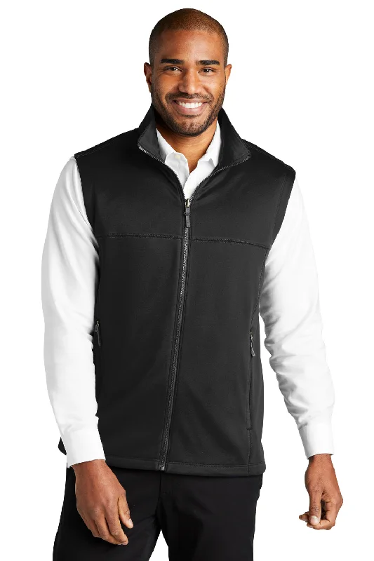 Port Authority Mens Collective Smooth Fleece Full Zip Vest - Deep Black