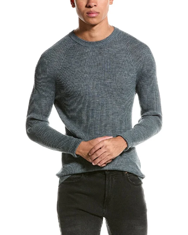 Raffi Raglan Wool-Blend Crewneck Sweater