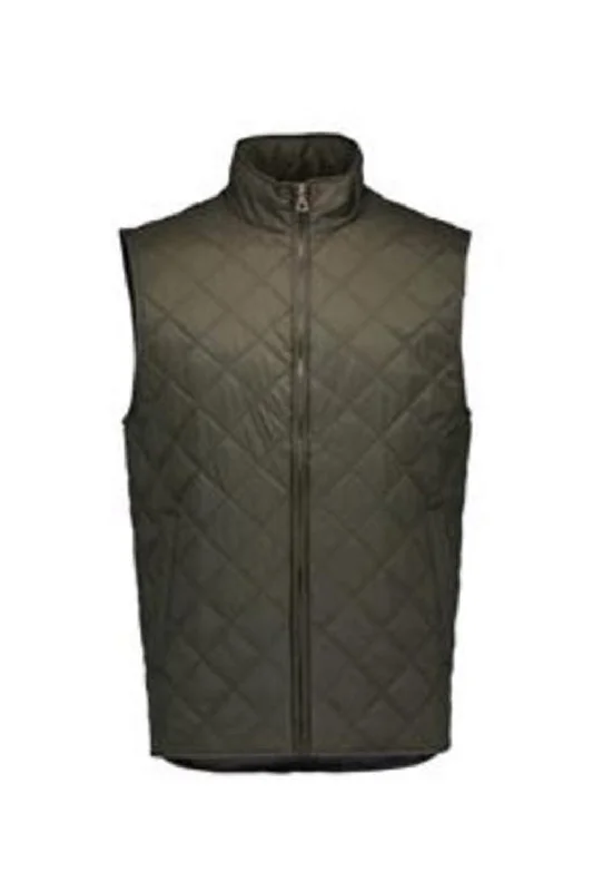 Weatherproof Mens Vintage Diamond Quilted Full Zip Vest - Rosin Green - NEW